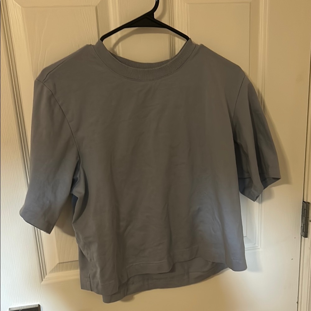 All in Motion Gray and Green Boxy Short Sleeve T-Shirt